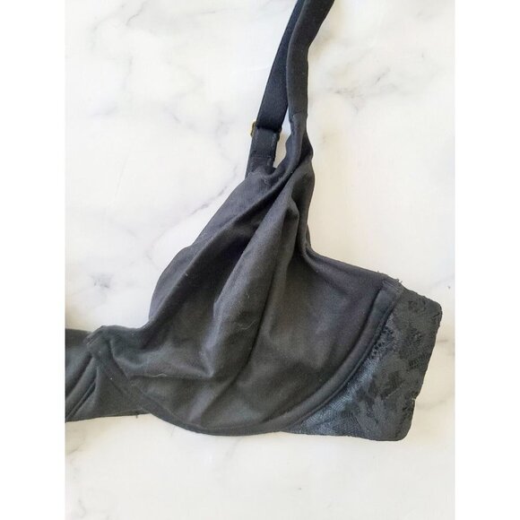 Soma Embraceable Signature Lace Unlined Perfect Coverage Underwire Black Bra 32C - Picture 2 of 10